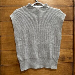 Gray Sleeveless Knit Top